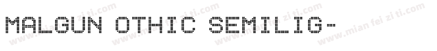 Malgun othic semilig字体转换